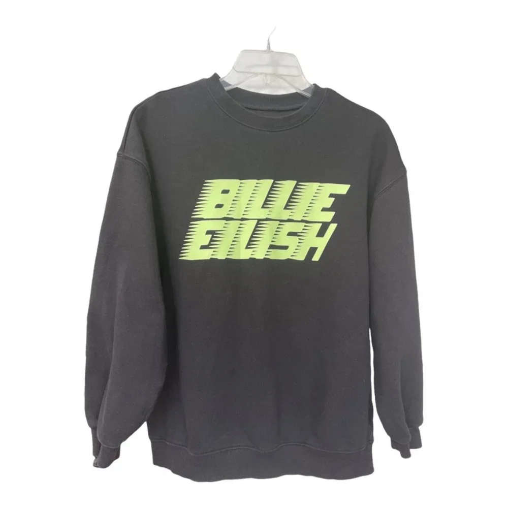 Billie Eilish Black Cotton Sweatshirt Unisex Size XS - Picture 1 of 11